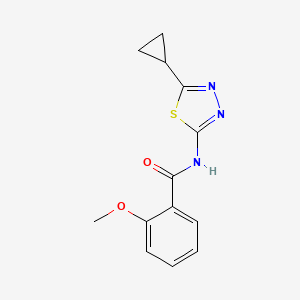 molecular formula C13H13N3O2S B5163488 N-(5-cyclopropyl-1,3,4-thiadiazol-2-yl)-2-methoxybenzamide 