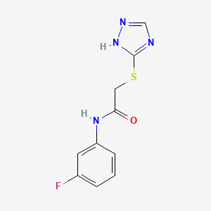 molecular formula C10H9FN4OS B5163519 N-(3-fluorophenyl)-2-(4H-1,2,4-triazol-3-ylsulfanyl)acetamide 