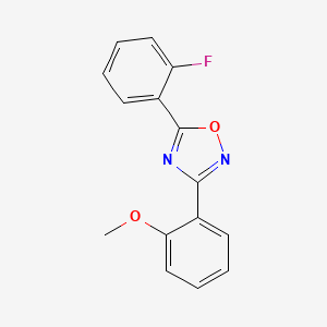 molecular formula C15H11FN2O2 B5163545 5-(2-fluorophenyl)-3-(2-methoxyphenyl)-1,2,4-oxadiazole 