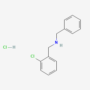 molecular formula C14H15Cl2N B5163714 N-[(2-chlorophenyl)methyl]-1-phenylmethanamine;hydrochloride 