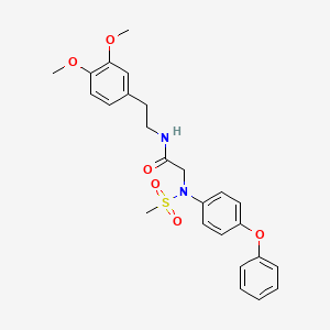 molecular formula C25H28N2O6S B5163734 N~1~-[2-(3,4-dimethoxyphenyl)ethyl]-N~2~-(methylsulfonyl)-N~2~-(4-phenoxyphenyl)glycinamide 