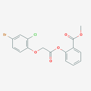molecular formula C16H12BrClO5 B5163753 methyl 2-{[(4-bromo-2-chlorophenoxy)acetyl]oxy}benzoate 