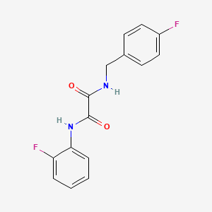 molecular formula C15H12F2N2O2 B5163851 N'-(2-fluorophenyl)-N-[(4-fluorophenyl)methyl]oxamide 