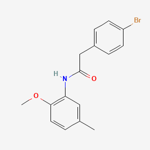 molecular formula C16H16BrNO2 B5163909 2-(4-bromophenyl)-N-(2-methoxy-5-methylphenyl)acetamide 