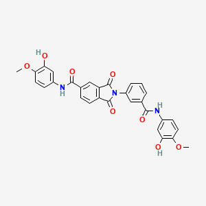 molecular formula C30H23N3O8 B5163926 N-(3-hydroxy-4-methoxyphenyl)-2-{3-[(3-hydroxy-4-methoxyphenyl)carbamoyl]phenyl}-1,3-dioxo-2,3-dihydro-1H-isoindole-5-carboxamide 