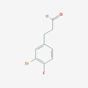 molecular formula C9H8BrFO B051640 3-(3-Bromo-4-fluorophenyl)propanal CAS No. 124170-34-9