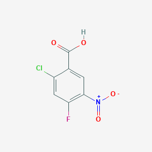 molecular formula C7H3ClFNO4 B051641 2-Chloro-4-fluoro-5-nitrobenzoic acid CAS No. 114776-15-7