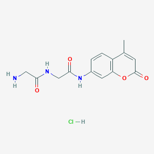 molecular formula C14H16ClN3O4 B051642 Gly-Gly-7-amido-4-methylcoumarin CAS No. 191723-65-6