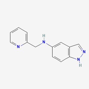 molecular formula C13H12N4 B5164231 N-(pyridin-2-ylmethyl)-1H-indazol-5-amine 