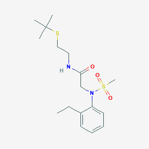 molecular formula C17H28N2O3S2 B5164315 N-[2-(tert-butylsulfanyl)ethyl]-N~2~-(2-ethylphenyl)-N~2~-(methylsulfonyl)glycinamide 