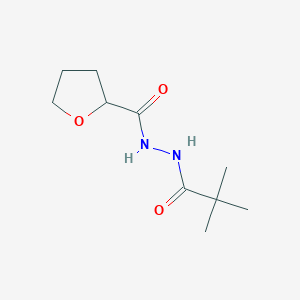 molecular formula C10H18N2O3 B5164433 N'-(2,2-dimethylpropanoyl)oxolane-2-carbohydrazide 