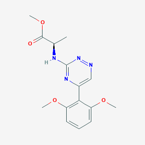 molecular formula C15H18N4O4 B5164475 methyl (2R)-2-[[5-(2,6-dimethoxyphenyl)-1,2,4-triazin-3-yl]amino]propanoate 