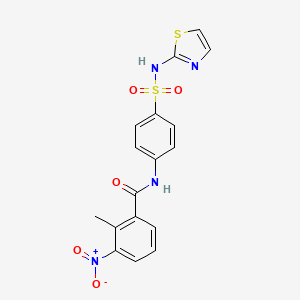 B5165036 2-methyl-3-nitro-N-{4-[(1,3-thiazol-2-ylamino)sulfonyl]phenyl}benzamide CAS No. 5566-19-8