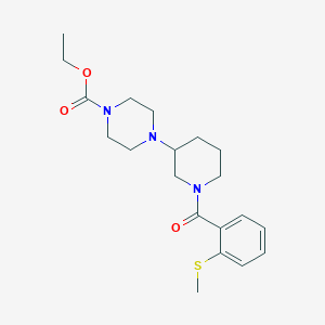 molecular formula C20H29N3O3S B5165173 ethyl 4-[1-(2-methylsulfanylbenzoyl)piperidin-3-yl]piperazine-1-carboxylate 