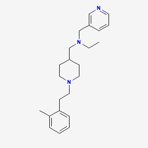 molecular formula C23H33N3 B5165338 N-({1-[2-(2-methylphenyl)ethyl]-4-piperidinyl}methyl)-N-(3-pyridinylmethyl)ethanamine 