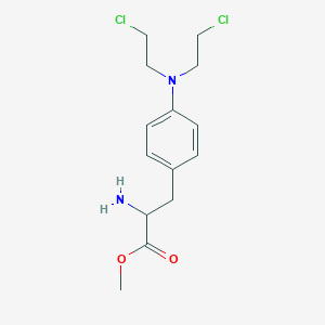 molecular formula C14H20Cl2N2O2 B051654 Methyl 2-amino-3-[4-[bis(2-chloroethyl)amino]phenyl]propanoate CAS No. 62978-52-3