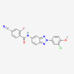 molecular formula C21H13ClFN5O2 B5165436 N-[2-(3-chloro-4-methoxyphenyl)-2H-benzotriazol-5-yl]-4-cyano-2-fluorobenzamide CAS No. 833437-64-2