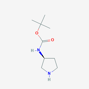 molecular formula C9H18N2O2 B051656 (S)-3-(Boc-amino)pyrrolidine CAS No. 122536-76-9