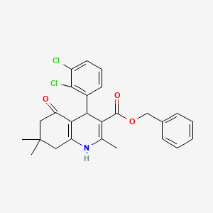 molecular formula C26H25Cl2NO3 B5165646 Benzyl 4-(2,3-dichlorophenyl)-2,7,7-trimethyl-5-oxo-1,4,6,8-tetrahydroquinoline-3-carboxylate CAS No. 5475-57-0