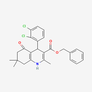 B5165646 benzyl 4-(2,3-dichlorophenyl)-2,7,7-trimethyl-5-oxo-1,4,5,6,7,8-hexahydro-3-quinolinecarboxylate CAS No. 5475-57-0