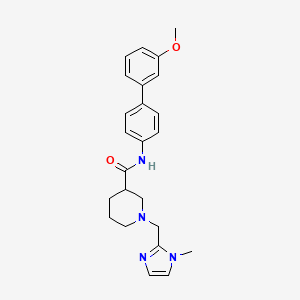 molecular formula C24H28N4O2 B5165653 N-[4-(3-methoxyphenyl)phenyl]-1-[(1-methylimidazol-2-yl)methyl]piperidine-3-carboxamide 