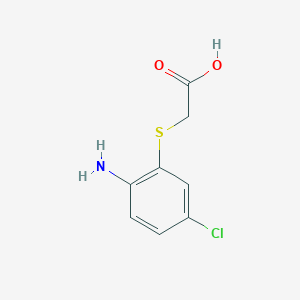 molecular formula C8H8ClNO2S B5165654 2-(2-amino-5-chlorophenyl)sulfanylacetic acid 