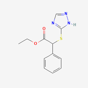 molecular formula C12H13N3O2S B5165657 ethyl phenyl(4H-1,2,4-triazol-3-ylsulfanyl)acetate 