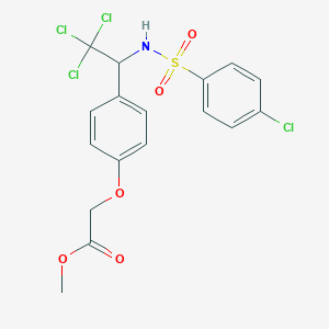 molecular formula C17H15Cl4NO5S B5165678 METHYL 2-{4-[2,2,2-TRICHLORO-1-(4-CHLOROBENZENESULFONAMIDO)ETHYL]PHENOXY}ACETATE 