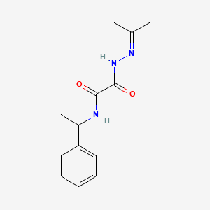 molecular formula C13H17N3O2 B5165757 N-(1-phenylethyl)-N'-(propan-2-ylideneamino)oxamide 