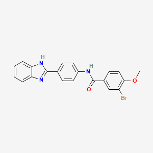 molecular formula C21H16BrN3O2 B5165903 N-[4-(1H-benzimidazol-2-yl)phenyl]-3-bromo-4-methoxybenzamide 