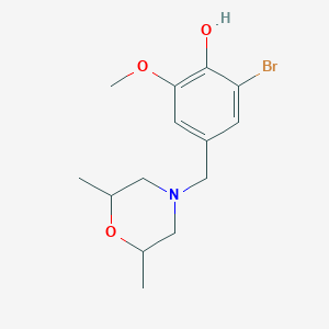 molecular formula C14H20BrNO3 B5165909 2-Bromo-4-[(2,6-dimethylmorpholin-4-yl)methyl]-6-methoxyphenol 