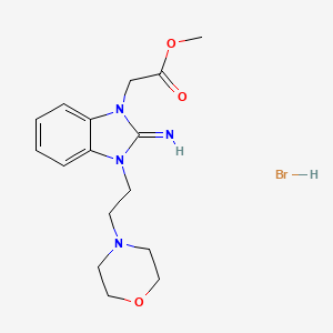 molecular formula C16H23BrN4O3 B5166014 methyl {2-imino-3-[2-(4-morpholinyl)ethyl]-2,3-dihydro-1H-benzimidazol-1-yl}acetate hydrobromide 