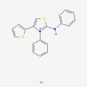 molecular formula C19H15BrN2S2 B5166015 2-anilino-3-phenyl-4-(2-thienyl)-1,3-thiazol-3-ium bromide 