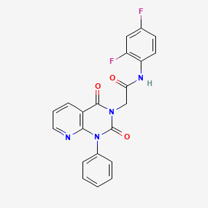 molecular formula C21H14F2N4O3 B5166063 N-(2,4-DIFLUOROPHENYL)-2-{2,4-DIOXO-1-PHENYL-1H,2H,3H,4H-PYRIDO[2,3-D]PYRIMIDIN-3-YL}ACETAMIDE 