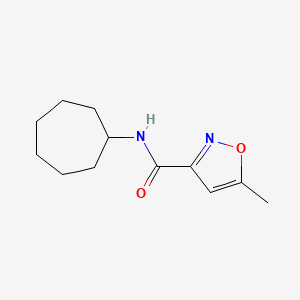 molecular formula C12H18N2O2 B5166124 N-cycloheptyl-5-methyl-1,2-oxazole-3-carboxamide 