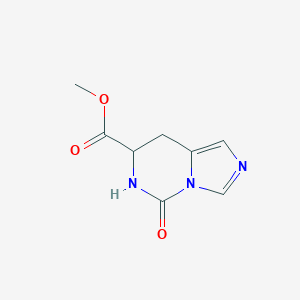 molecular formula C8H9N3O3 B051662 methyl 5-oxo-7,8-dihydro-6H-imidazo[1,5-c]pyrimidine-7-carboxylate CAS No. 69614-04-6