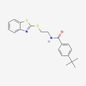 molecular formula C20H22N2OS2 B5166327 N-[2-(1,3-benzothiazol-2-ylsulfanyl)ethyl]-4-tert-butylbenzamide 