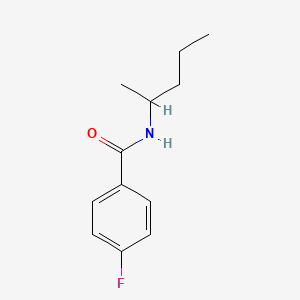 molecular formula C12H16FNO B5166358 4-fluoro-N-(pentan-2-yl)benzamide 