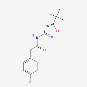 molecular formula C15H17FN2O2 B5166601 N-(5-tert-butyl-1,2-oxazol-3-yl)-2-(4-fluorophenyl)acetamide 