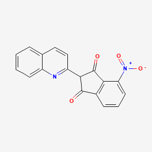 molecular formula C18H10N2O4 B5166612 4-Nitro-2-quinolin-2-ylindene-1,3-dione 
