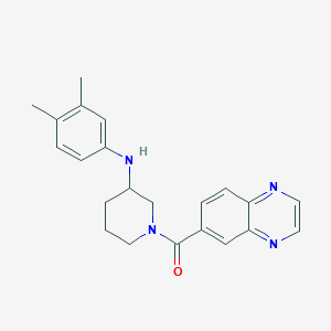 molecular formula C22H24N4O B5166678 N-(3,4-dimethylphenyl)-1-(6-quinoxalinylcarbonyl)-3-piperidinamine 