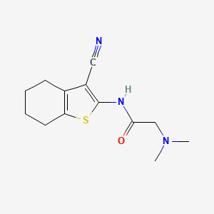 molecular formula C13H17N3OS B5166708 N-(3-cyano-4,5,6,7-tetrahydro-1-benzothiophen-2-yl)-N~2~,N~2~-dimethylglycinamide 