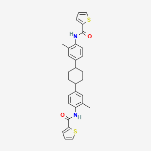 molecular formula C30H30N2O2S2 B5166814 N-[2-methyl-4-[4-[3-methyl-4-(thiophene-2-carbonylamino)phenyl]cyclohexyl]phenyl]thiophene-2-carboxamide 