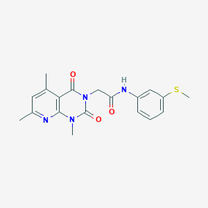 molecular formula C19H20N4O3S B5166922 N-[3-(METHYLSULFANYL)PHENYL]-2-{1,5,7-TRIMETHYL-2,4-DIOXO-1H,2H,3H,4H-PYRIDO[2,3-D]PYRIMIDIN-3-YL}ACETAMIDE 