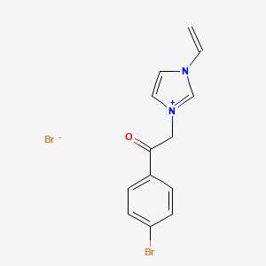 molecular formula C13H12Br2N2O B5166964 1-(4-Bromophenyl)-2-(3-ethenylimidazol-1-ium-1-yl)ethanone;bromide 