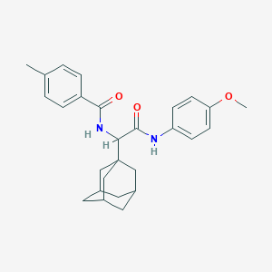 molecular formula C27H32N2O3 B5167025 N-[1-(1-adamantyl)-2-(4-methoxyanilino)-2-oxoethyl]-4-methylbenzamide 