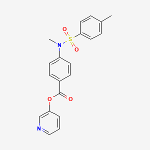 molecular formula C20H18N2O4S B5167029 Pyridin-3-yl 4-[methyl-(4-methylphenyl)sulfonylamino]benzoate 