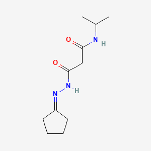 molecular formula C11H19N3O2 B5167064 N'-(cyclopentylideneazamethyl)-N-(methylethyl)propane-1,3-diamide 