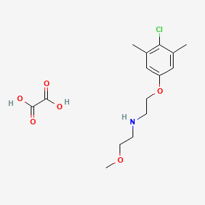 molecular formula C15H22ClNO6 B5167146 N-[2-(4-chloro-3,5-dimethylphenoxy)ethyl]-2-methoxyethanamine;oxalic acid 