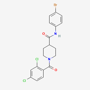 molecular formula C19H17BrCl2N2O2 B5167212 N-(4-bromophenyl)-1-(2,4-dichlorobenzoyl)piperidine-4-carboxamide 